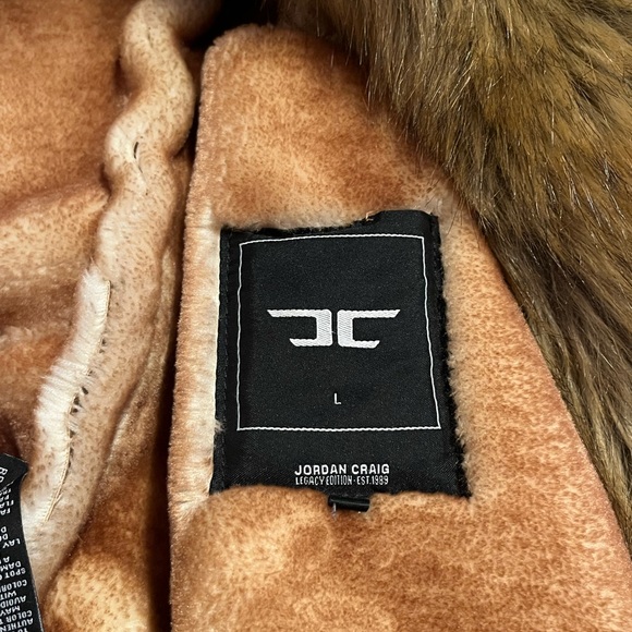 JORDAN CRAIG 91625 MEN'S EL JEFE SHEARLING MOTO JACKET, BLACK COFFEE SIZE L - Picture 11 of 13
